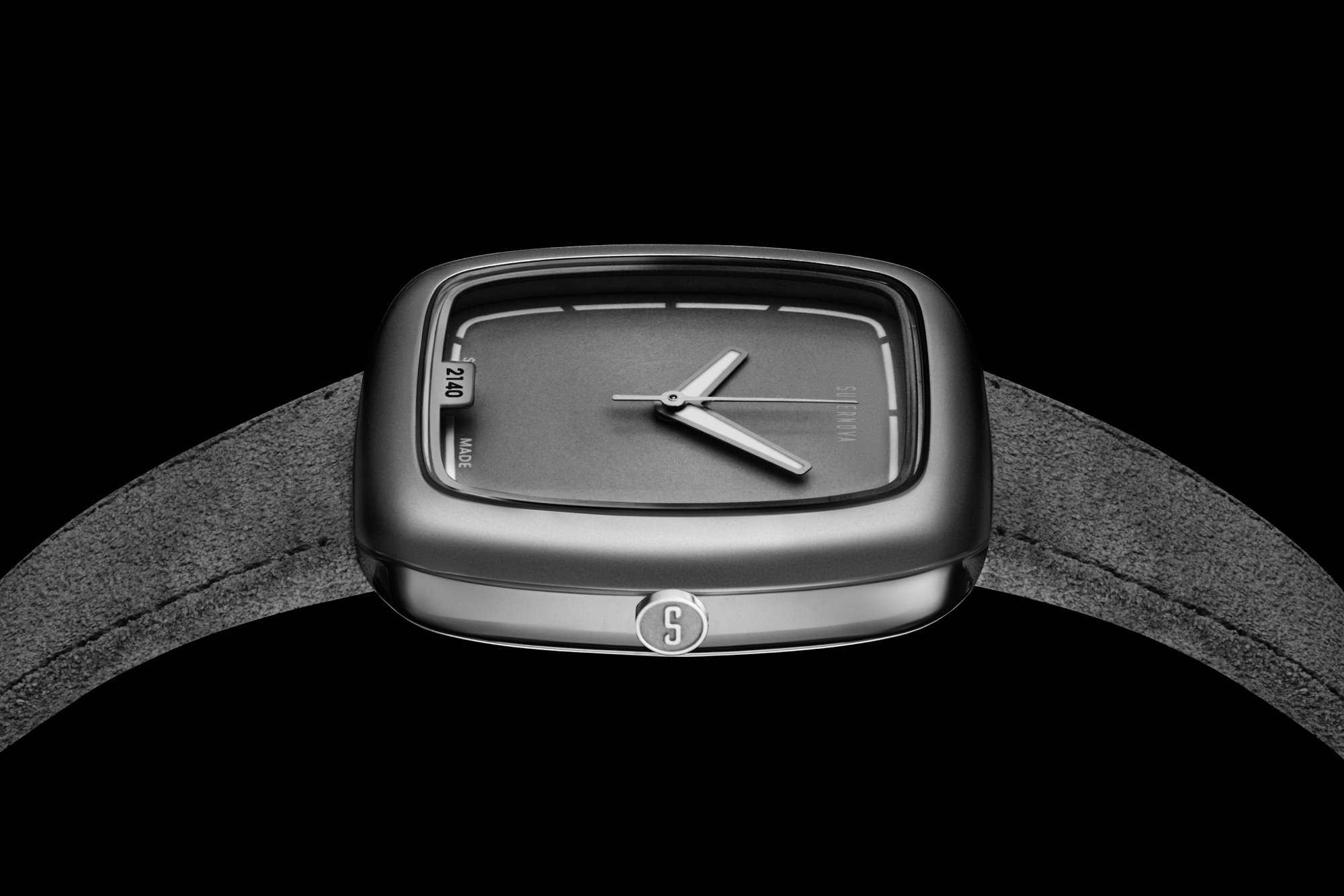 SN 2140 on a leather strap